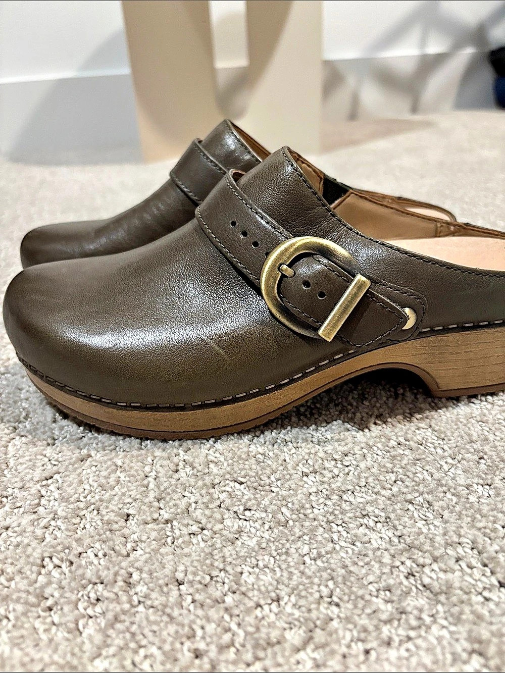Dansko Pearson Buckle Strap Clog Brown Clogs